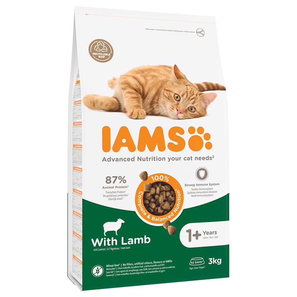 2,7 kg / 3 kg IAMS zum Sonderpreis! - Advanced Nutrition Adult mit Lamm 3 kg von Iams