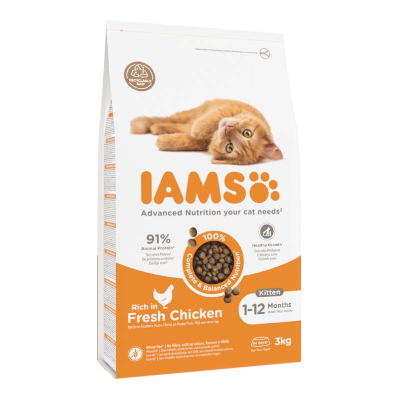 3 kg IAMS Advanced Nutrition zum Sonderpreis! - Kitten mit Frischem Huhn von Iams