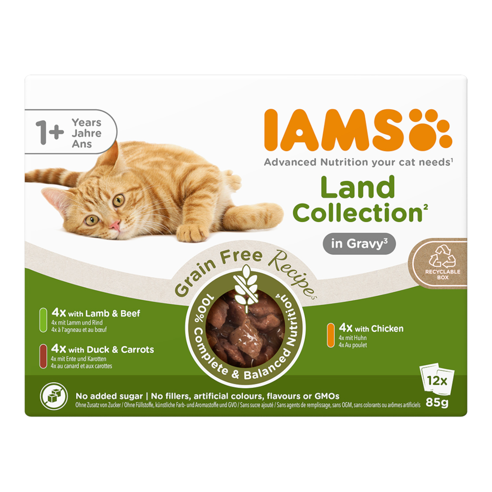 IAMS Advanced Nutrition Grain Free Land Collection in Sauce - Sparpaket: 24 x 85 g IAMS Advanced Nutrition Grain Free Land Collection in Sauce - Sparpaket: 24 x 85 g von Iams