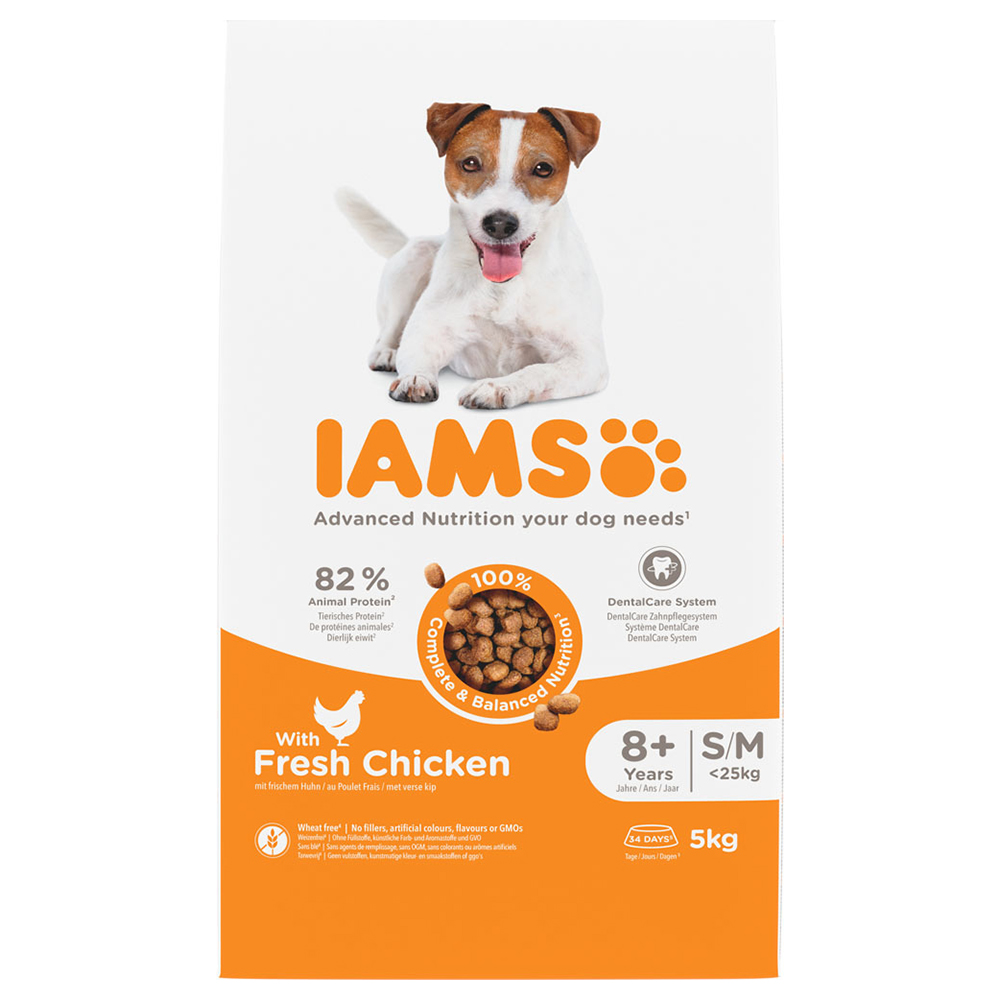 IAMS Advanced Nutrition Senior Small & Medium Dog mit Huhn - Sparpaket: 2 x 5 kg von Iams