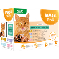 IAMS Delights Adult 12x85g Land & Sea Collection von Iams