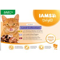 IAMS Delights Adult Land Mix in Sauce - 24 x 85 g von Iams