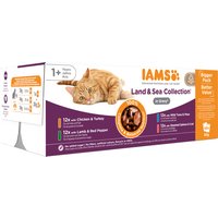 IAMS Delights Adult Land & Sea Mix - 48 x 85 g in Sauce von Iams