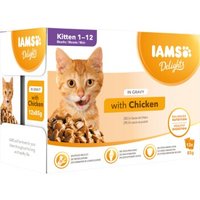 IAMS Delights Kitten Huhn in Sauce 12x85g von Iams