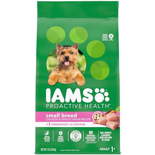 IAMS Small & Toy Breed Adult Trockenfutter für kleine Hunde mit echtem Huhn, 3,2 kg Beutel von Iams