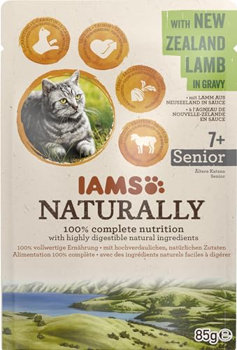 Iams Naturally Katzenfutter Senior Huhn & Lamm, 85 g von Iams