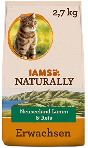 IAMS Naturally Katzenfutter trocken mit Lamm und Reis - komplettes und ausgewogenes Trockenfutter mit natürlichen Inhaltsstoffen, 2,7 kg von Iams