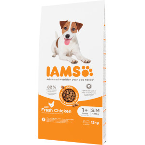 Iams for Vitality Adult Small & Medium mit Huhn Hundefutter 12 kg von Iams