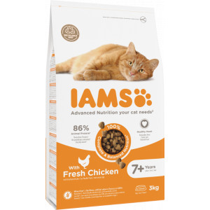 Iams Senior Katzenfutter mit frischem Huhn 10 kg von Iams