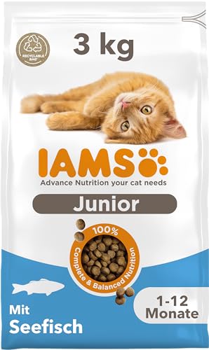 Spende - IAMS Junior Katzenfutter trocken mit Fisch - Trockenfutter für Kitten im Alter von 1-12 Monaten, 3 kg von Iams