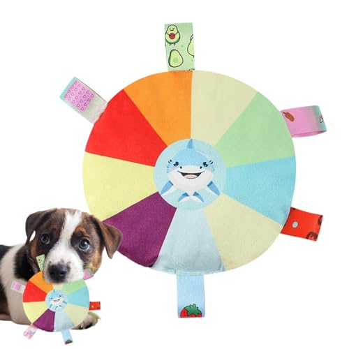 Ibuloule Disc-Hundespielzeug, Plüsch-Kauspielzeug für Hunde,Interaktives Zahnreinigungsspielzeug für Hunde - Haustierzubehör, Plüsch-Hundespielzeug in Scheibenform für Welpen, kleine und mittelgroße von Ibuloule