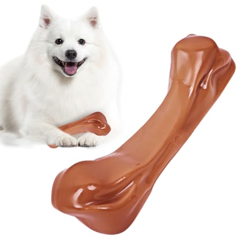 Ibuloule Hundeknochenspielzeug, Kauknochen für Hunde | Nylon-Kauspielzeug für Aggressive Kauer,Kauspielzeug für Haustiere zur Zahnreinigung, interaktives Spielzeug in Knochenform für ße von Ibuloule