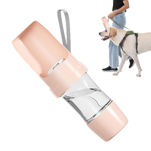 Ibuloule Hundewasserflasche zum Spazierengehen, Hundefutter und Wasserbecher - 2-in-1-Wasserflasche für Hunde | Auslaufsicheres Hundereisezubehör, tragbarer Hundefutter- und Wassernapf mit großer von Ibuloule