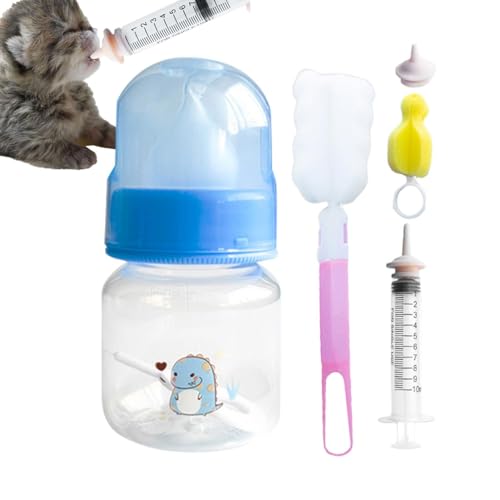 Ibuloule Kätzchenflaschen zum Stillen,Welpenflaschen zum Stillen | Flaschenfütterungsstation für Welpen,Kätzchen-Futterspender, Haustier-Stillflasche mit Silikon-Nippel, von Ibuloule