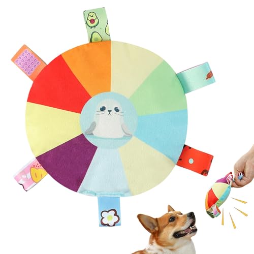 Ibuloule Plüsch-Kauspielzeug für Hunde, Plüsch-Hundespielzeug für mittelgroße Hunde - Interaktives Zahnreinigungsspielzeug für Hunde,Haustierzubehör, Plüsch-Hundespielzeug in Scheibenform für Welpen, von Ibuloule