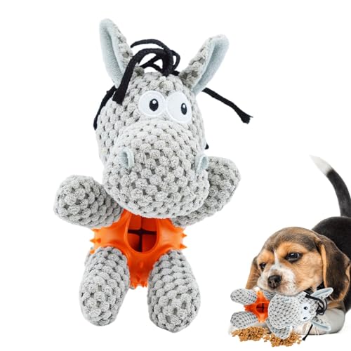 Ibuloule Quietschendes Plüsch-Hundespielzeug,Quietschendes Hundespielzeug,Kau-Beißspielzeug | Quietschendes Spielzeug für Hunde, auslaufendes Futterspielzeug, interaktives Hundespielzeug, von Ibuloule