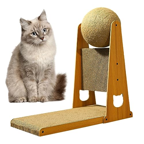 L-förmiger Kratzer | Stilvoller Sisal-Kratzball für Katzen | Kratzfestes Sisal-Katzenkratzspielzeug, langlebiges Katzenbett, abnehmbares Katzenspielzeug für Hauskatzen Ibuloule von Ibuloule