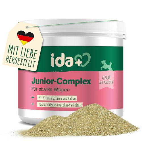 ida+ – Junior Complex 400g – Vitamine & Mineralstoffe für Hundewelpen – Gesundheitsprodukte für Hunde für ideales Wachstum von Welpen - Nahrungsergänzungsmittel Hund - Mineralien für Hunde von Ida Plus