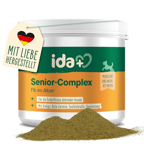 ida+ – Senior Complex 350g – Mineralien, Vitamine & Teufelskralle Hund – Mit Bierhefe & Beta Carotin für Senioren Hunde - Superfood für Hunde - Nahrungsergänzungsmittel Hund - Hunde Vitamine Senior von Ida Plus