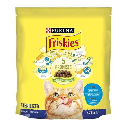 Trockenfutter für Katzen, sterilisiert, Lachs und Gemüse, 3 x 375 g von Idea