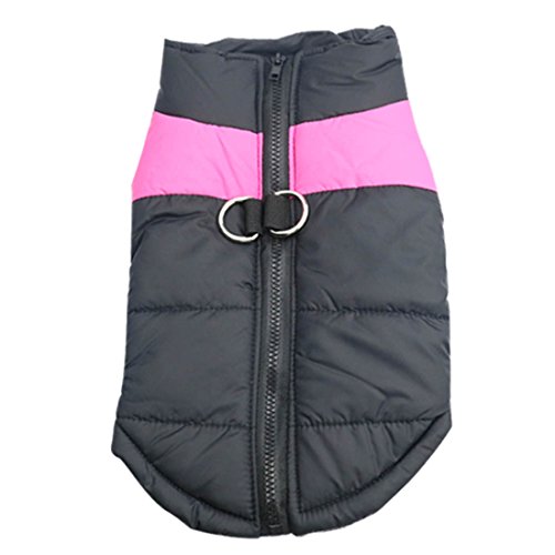 Idepet Haustier Hund Warm Mantel Jacke Wasserdichte Kleidung Kleine mittlere große Haustier Hund Katze Bekleidung Bekleidung Frühling Herbst Winter- (4XL, Rosa) von Idepet