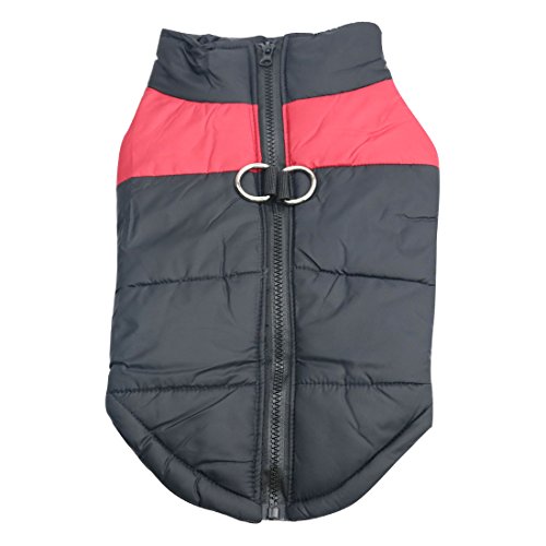 Idepet Haustier Hund Warm Mantel Jacke Wasserdichte Kleidung Kleine mittlere große Haustier Hund Katze Bekleidung Bekleidung Frühling Herbst Winter- (S, Rot) von Idepet