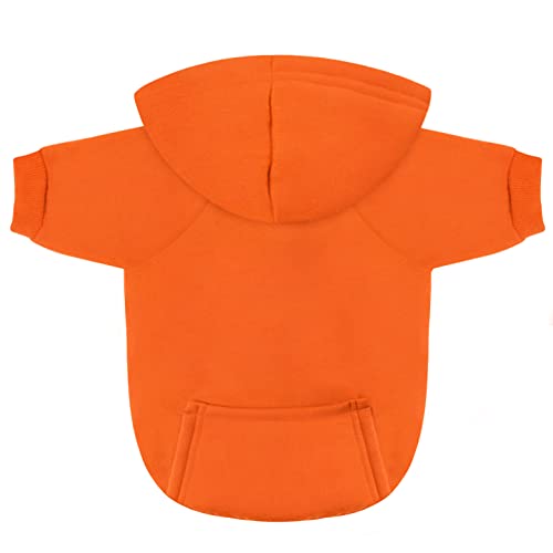 Idepet Haustier Kleidung Hundepullover Hunde Kleider welpen Pullover Hunde Warmer Mantel für Katzen Kleine Hunde Chihuahua Welpe Teddy Pudel (M, Orange) von Idepet