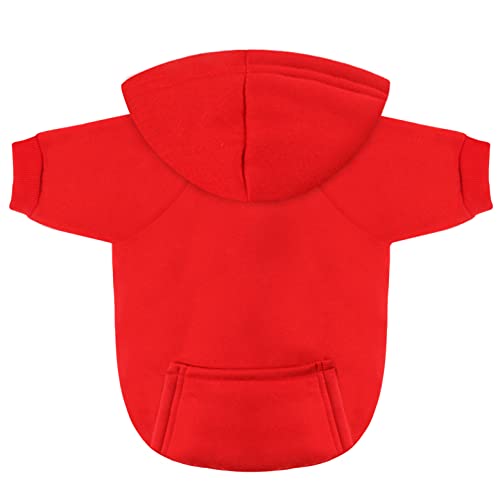 Idepet Haustier Kleidung Hundepullover Hunde Kleider welpen Pullover Hunde Warmer Mantel für Katzen Kleine Hunde Chihuahua Welpe Teddy Pudel (M, Rot) von Idepet