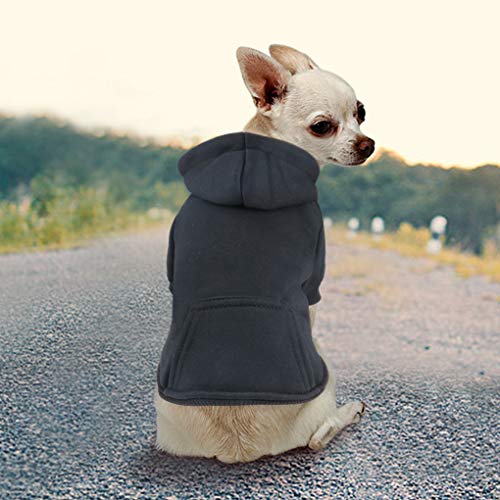 Idepet Haustier Kleidung Hundepullover Hunde Kleider welpen Pullover Hunde warmer Mantel für Katzen Kleine Hunde Chihuahua Welpe Teddy Pudel (XL, Schwarz) von Idepet