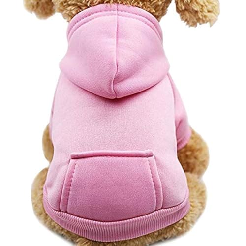 Idepet Hunde-Kapuzenpullover, Baumwolle Hundemantel Warme Jacke für Kleine Mittelgroße Hundewelpen Teddy Chihuahua von Idepet