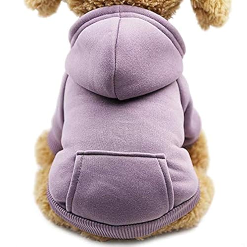 Idepet Hunde-Kapuzenpullover, Baumwolle Hundemantel Warme Jacke für Kleine Mittelgroße Hundewelpen Teddy Chihuahua von Idepet