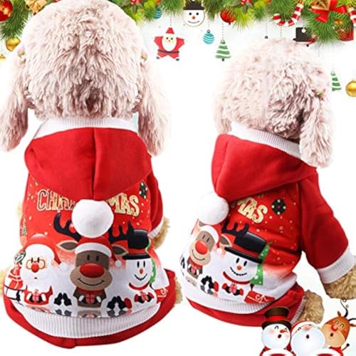 Idepet Hundekostüme Weihnachten, Pet Hoodies warme Hundemantel für Winter Frühling Weihnachten Halloween Festival von Idepet