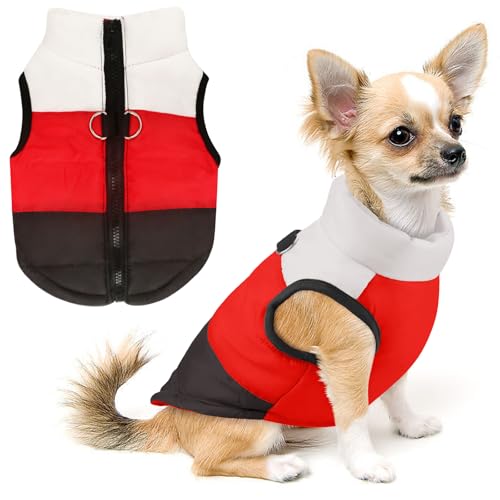 Idepet Winter Hundemantel wasserdichte Hund Pullover Kleidung Winter Hundejacke Hundebekleidung Hundejacke Schneeanzug Warmer Mantel XS, S, M, L von Idepet