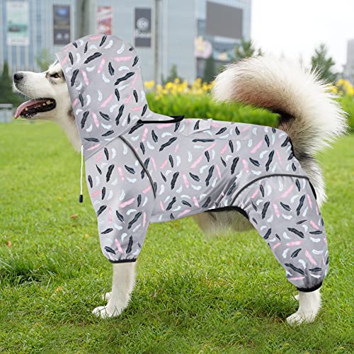 Idepet Regenmantel für Hunde Regenjacke Hund Winddicht Wasserdicht Hundamantel mit Kapuze für kleine und mittelgroße Hunde Regenschutz von Idepet