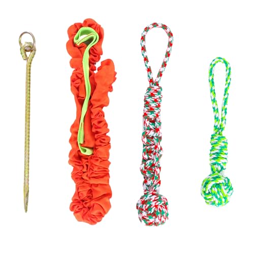 Idezek Chews Color Seilschlepper, Zerrspielzeug für Hunde, Unzerstörbares Zahnungs-Kauspielzeug für Welpen, Kauspielzeug für Hunde mit knirschenden Zähnen für mittelgroße und große Hunde von Idezek