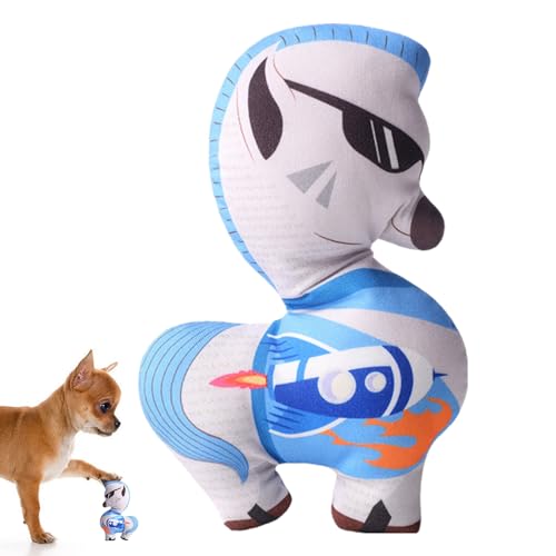 Idezek Haustier-Plüsch-Soundspielzeug | Bedrucktes Quietschspielzeug in Cartoon-Tierform - Interaktives Haustierspielzeug mit integriertem Stimmgerät für Katzen, Hunde und andere Kleintiere von Idezek