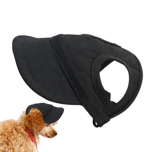 Idezek Hunde-Baseballmütze, Hunde-Strandmütze - Outdoor-Sonnenhut für Hunde aus Segeltuch mit Ohrlöchern - Pet Sunbonnet, verstellbare Welpen-Hundehüte, Sonnenblende für Hunde und Katzen von Idezek