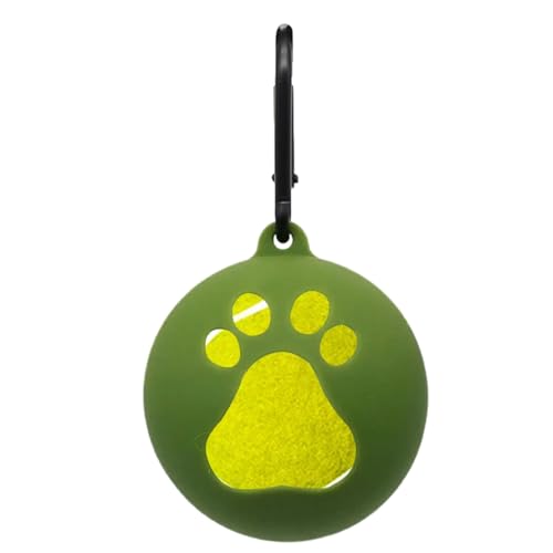 Idezek Hundeballhalter - Silikon-Tennisballtasche | Handfreie Hundeleinenbefestigung, tragbares Haustierspielzeug für Hunde, Welpen, Outdoor von Idezek