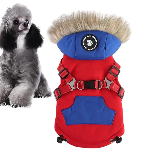 Idezek Hundemantel mit Reißverschluss, Wintermantel für Hunde | Winter-Hundekleidung mit Reißverschluss - Haustierkleidung für kaltes Wetter, Outdoor-Hundejacke für den Alltag, Spaziergänge, von Idezek