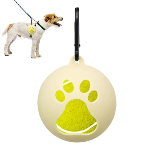Idezek Hundespielzeug-Ballhalter - Silikon-Tennisballhalter | Handfreie Hundeleinenbefestigung, tragbares Haustierspielzeug für Hunde, Welpen, Outdoor von Idezek