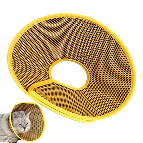Idezek Katzen-Erholungshalsband | Hören Sie auf, verstellbare Hundekegel zu lecken | Tragbarer weicher Kegel für Katzen, Faltbarer Katzenhalsschutz für kleine, mittelgroße Hunde von Idezek