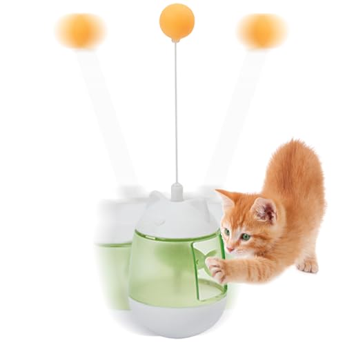 Idezek Katzen-Teaser-Spielzeug - Batteriebetriebener Katzenstab, Kitty-Spielzeug - Interaktives Kätzchenspielzeug mit Licht und Ton, Katzenzubehör zum Selbstspielen, Kaninchen, kleine Haustiere von Idezek