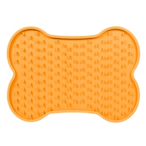 Idezek Leckmatte für Hunde, Katzenleckmatte | Langsame Futtermatte für Haustiere - Knochenförmige Leckmatten, Leckmatte für Hunde und Katzen, Pet Slow Feeder Mat von Idezek