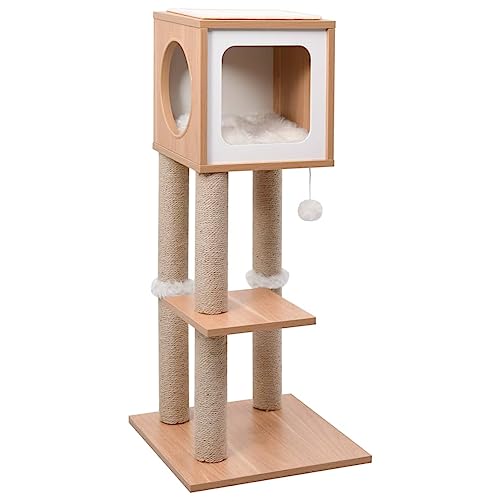 Iiaky Katzen-Kratzbaum mit Sisal-Kratzmatte 90 cm Katzenkratzbaum Cat Tree Katzen Kratzbaum Katzen ZubehöR Indoor von Iiaky