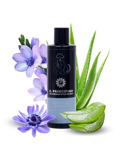 Il Principino Shampoo für Hunde mit Aloe und Malve. Shampoo für Hunde, sehr mild, hypoallergen, geruchshemmend, hypoallergen, Unverträglichkeitsshampoo für Hund und Katze, mit Malve, D-Panthenol und von Il Principino