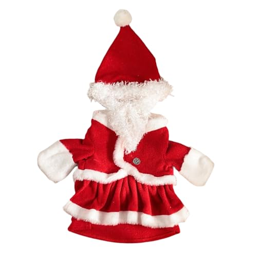 Illkjasfc Hund Santa Kostüm Set Für Weihnachten Dressingup Festival Thema Party Kostüm Overall Set Katzen Hund Cosplay Outfit von Illkjasfc