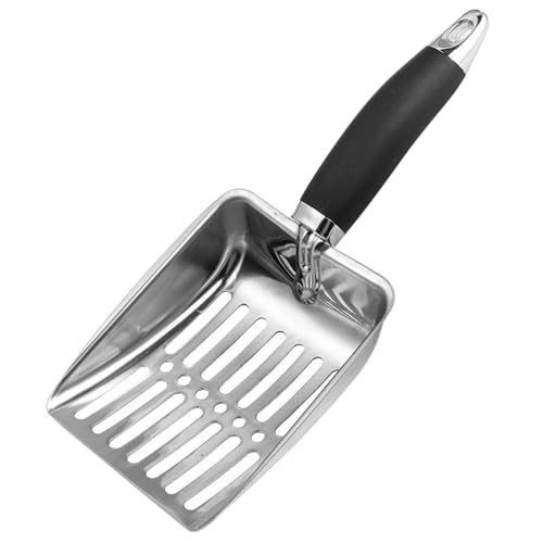 Illkjasfc Katzenstreu Scoops Metal Shovel Comfort Für Einfache Schaufel Seitschlitz Für Die Meisten Arten Von Müllhütten Vorräten von Illkjasfc