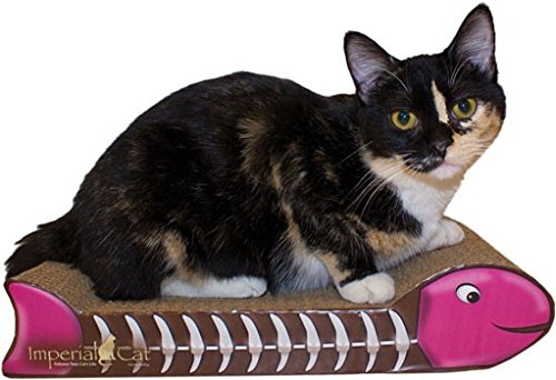 Imperial Cat Fish Bone Scratch 'n Shape, Rosa und Braun von Imperial Cat