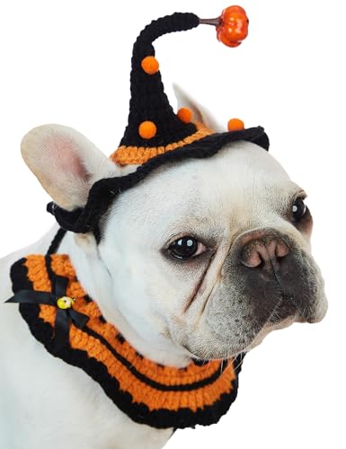 Impoosy Katze Halloween Hüte Handgemachte Häkeln Haustier Hut Hund Halloween Master Kostüme Kappe Katze Niedlich Zubehör für Hunde Katzen Haustiere Hut (S) von Impoosy