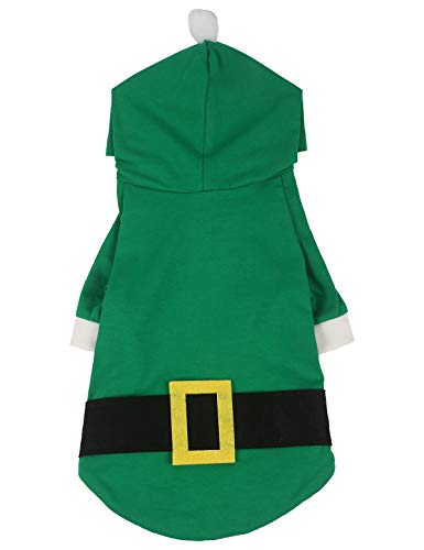 Impoosy Weihnachtshemd für Hunde, Elfen, Kapuzenpullover, Katze, Weihnachtsmann-Kostüm, Welpen, Weihnachtsgeschenk, Katze, lustig, weiche Baumwollkleidung, Größe XS von Impoosy